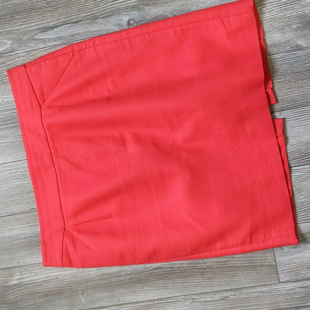 J. Crew Red Pencil Skirt Size 14